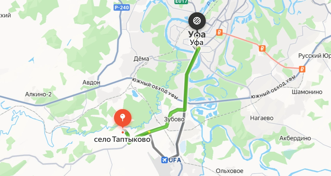 Таптыково — Уфа