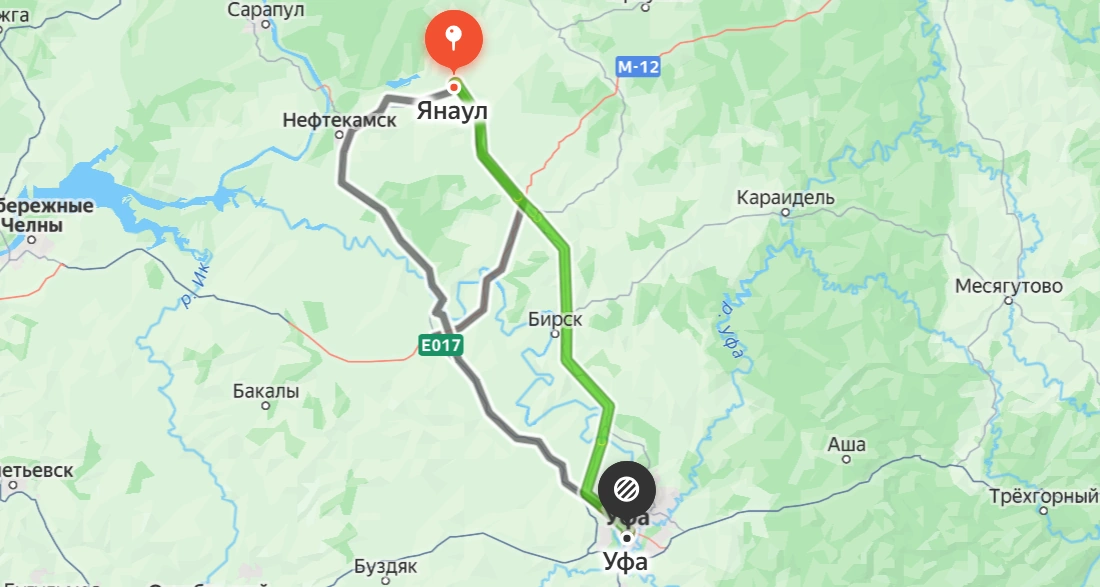Янаул — Уфа