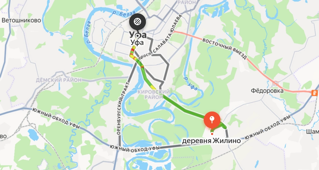 Жилино — Уфа